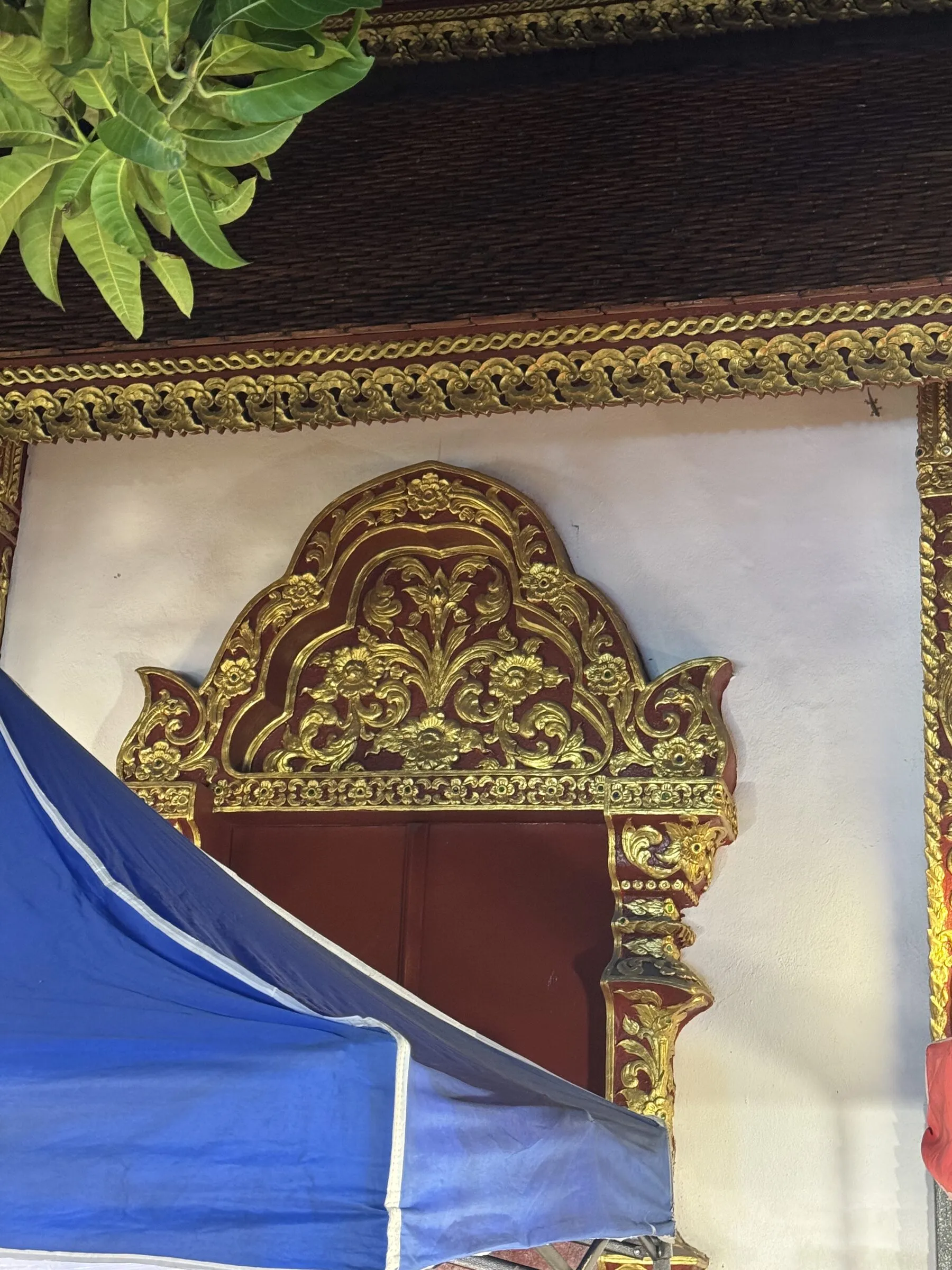Grilled food and gilded temple carving in Chiang Mai