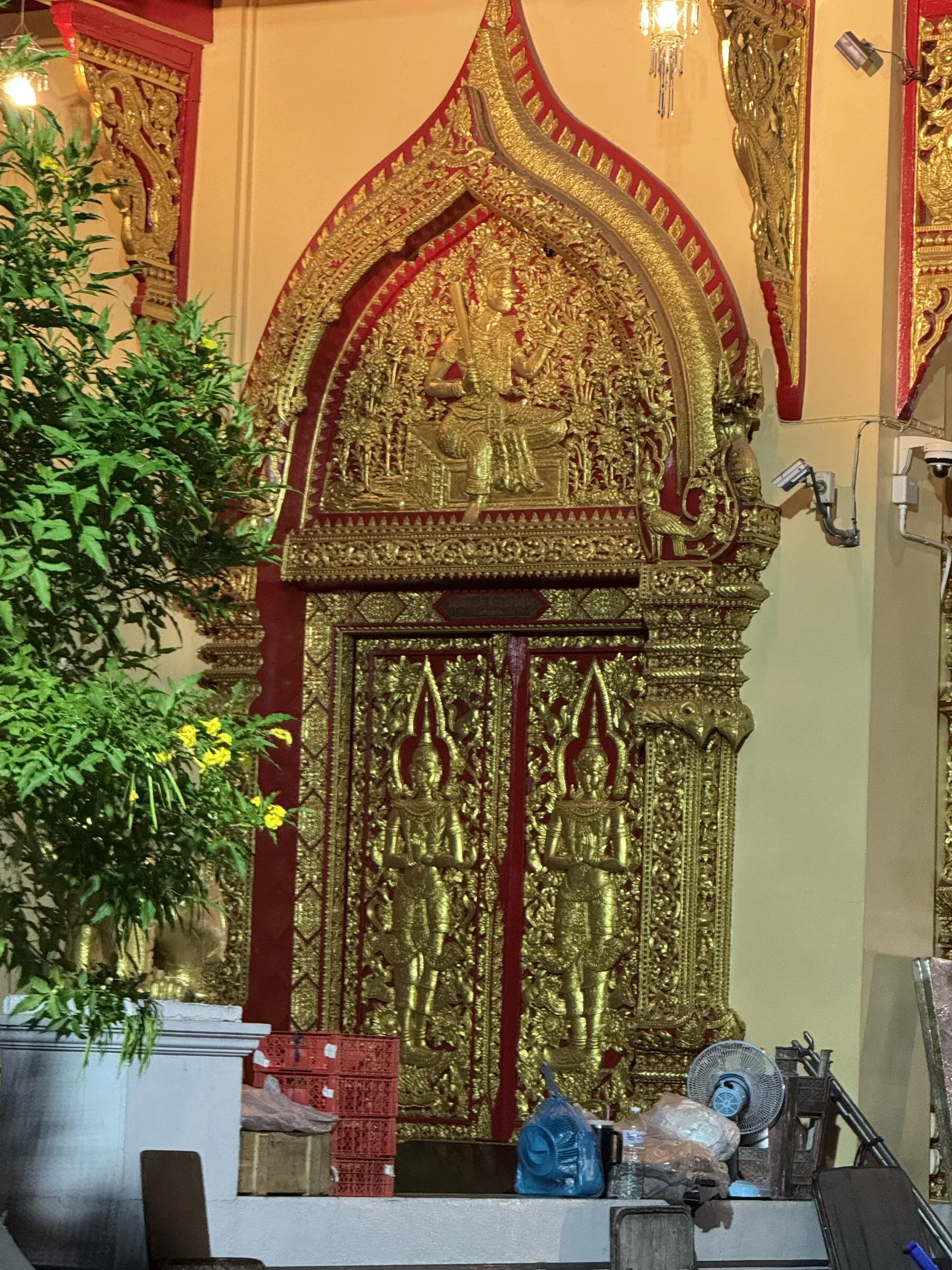 Grilled food and gilded temple carving in Chiang Mai