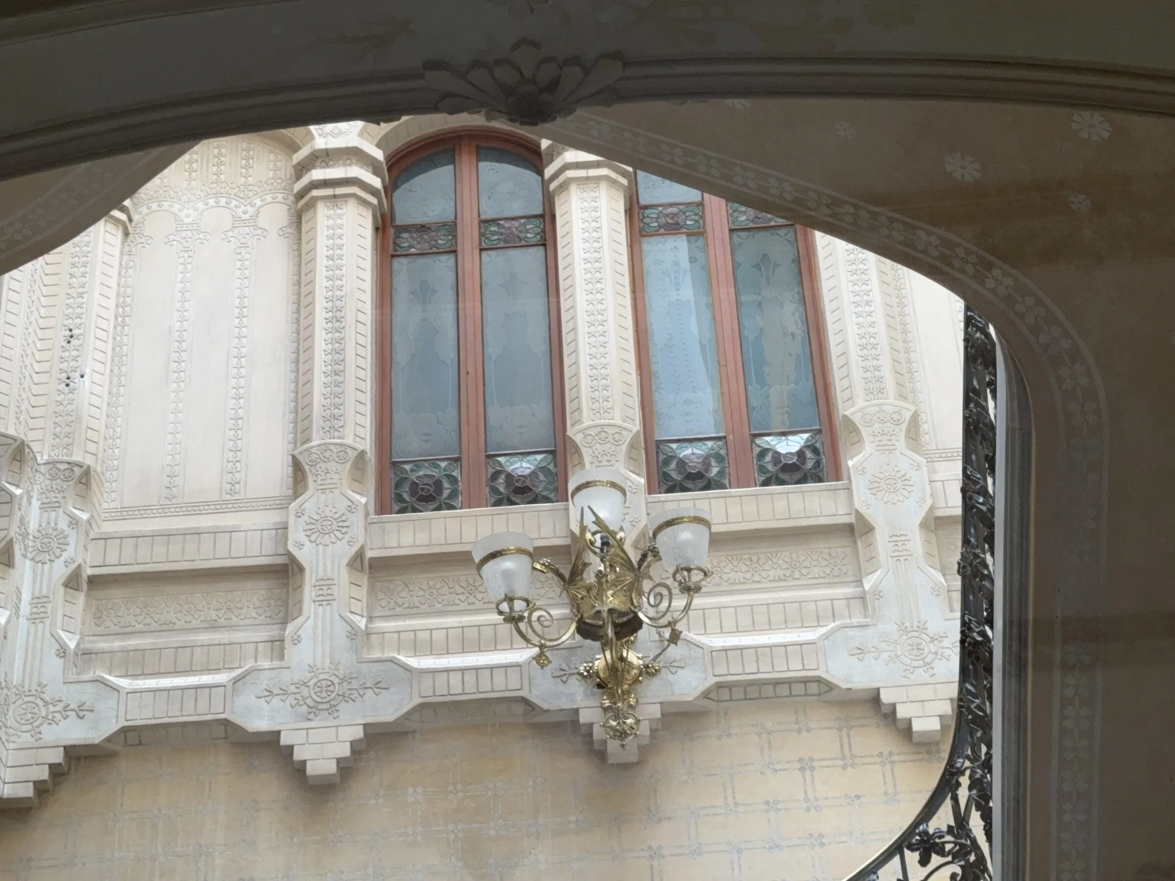 A modernista architectural detail in Barcelona