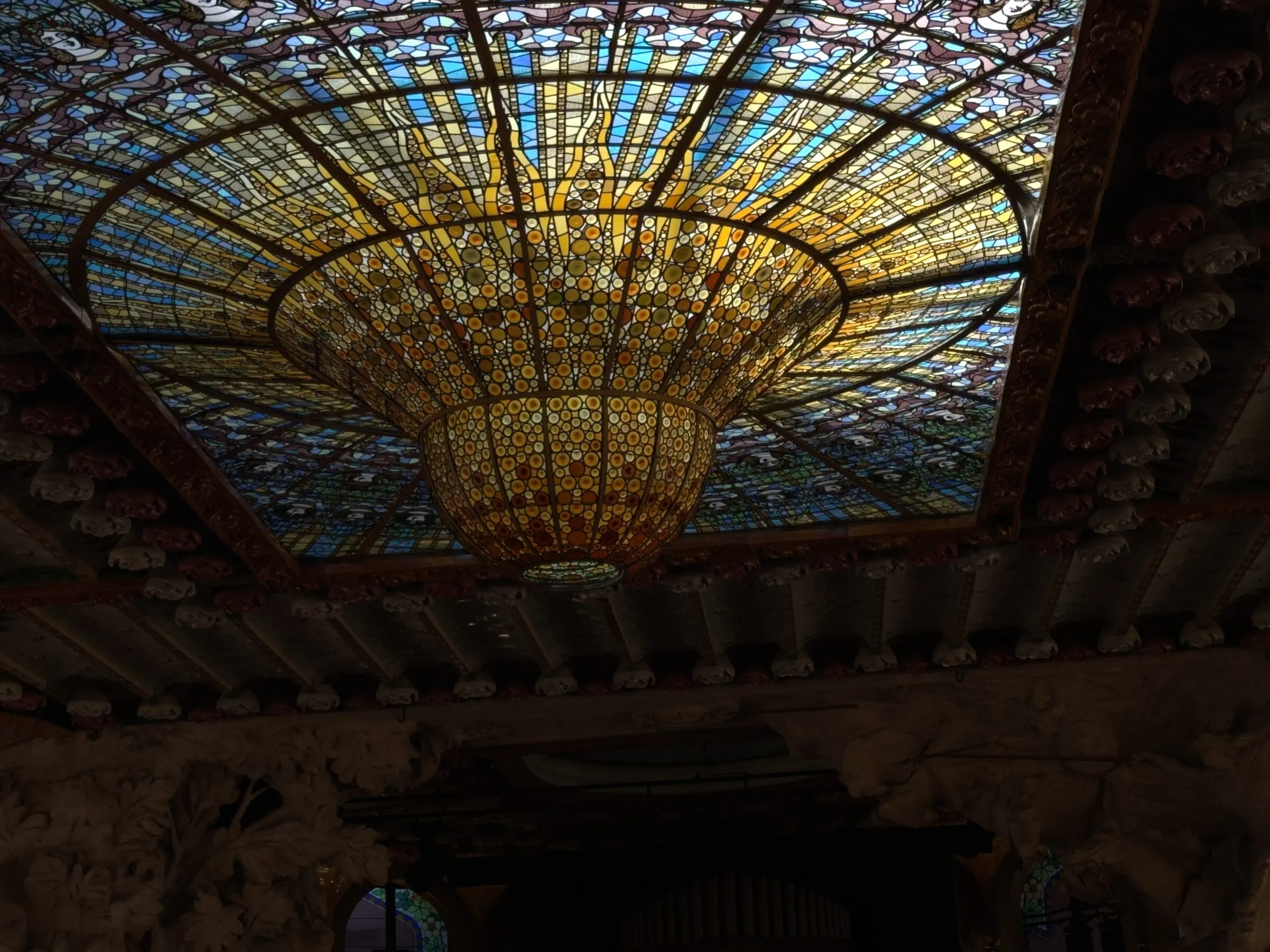 A modernista architectural detail in Barcelona