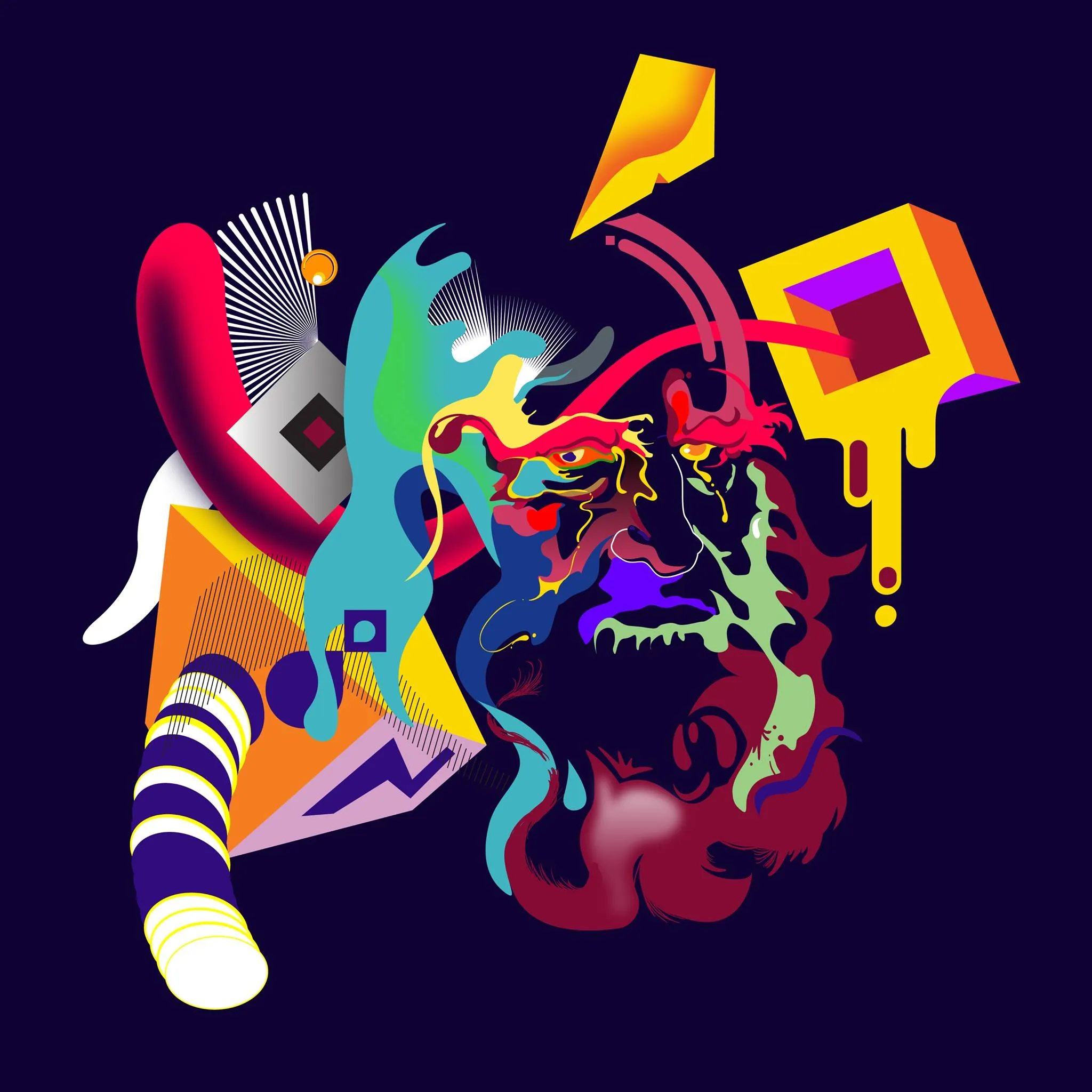 Vivid abstract artwork
